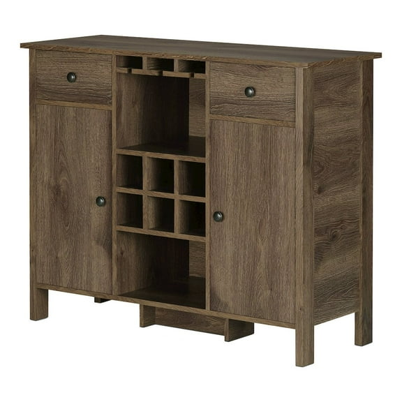 Furniture of America Bonsall Wood Multi-Storage Buffet in Distressed Walnut