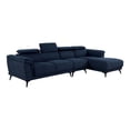 thumbnail image 1 of Furniture of America Borno Fabric Sectional with Armless Chair in Navy, 1 of 8