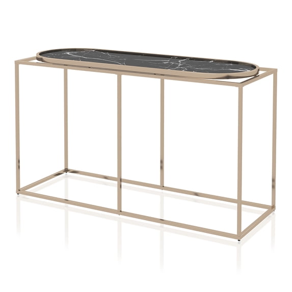 Furniture of America Bradley Console Table, Black/Gold