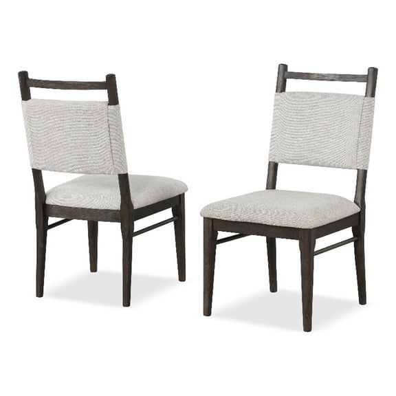 Furniture of America Fleur Modern Rubberwood Padded Side Chairs, Dark Walnut (Set of 2)