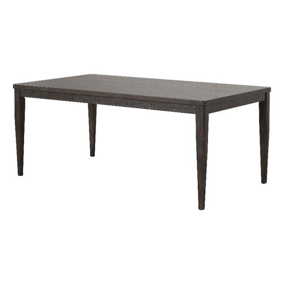 Furniture of America Fleur Rubberwood 72-inch Rectangular Dining Table, Dark Walnut