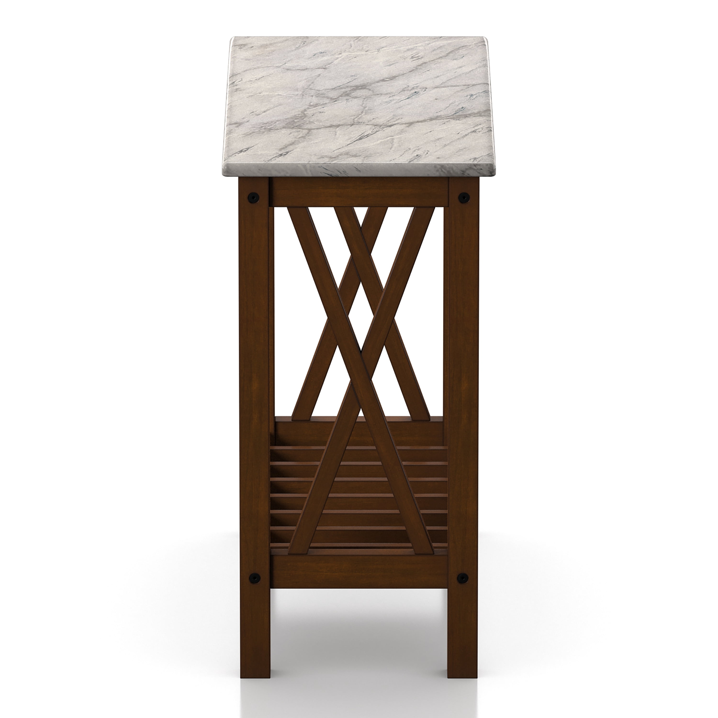 Furniture of America Bray Adult Contemporary Square MDF End Table with