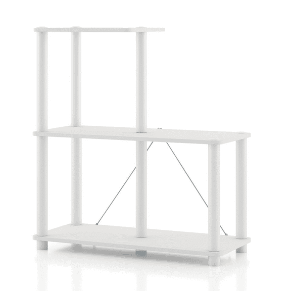 Furniture of America Brooks Adult Open Display Shelf Bookcase, 3-Cube Shelves, White