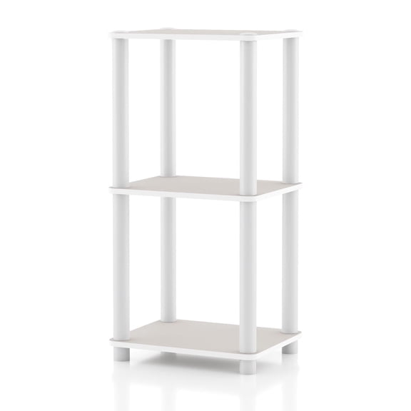 Furniture of America Brooks Adult Open Display Shelf Bookcase, 3-Tier 15-inch Shelves, Greige
