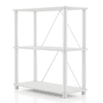 thumbnail image 1 of Furniture of America Brooks Adult Open Display Shelf Bookcase, 3-Tier 27-inch Shelves, White, 1 of 14
