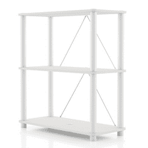 Furniture of America Brooks Adult Open Display Shelf Bookcase, 3-Tier 27-inch Shelves, White