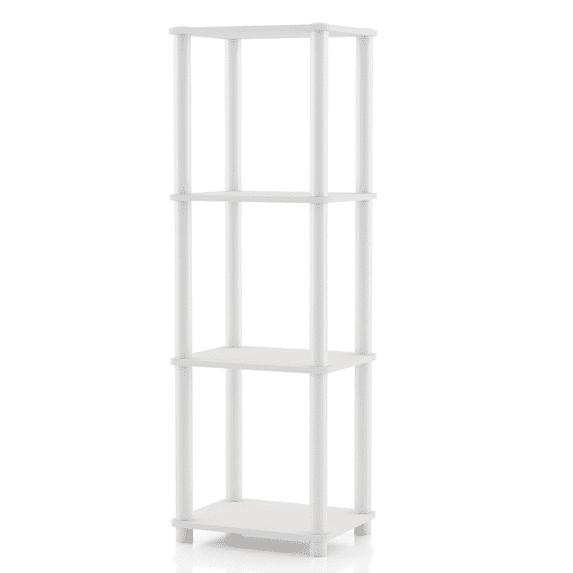 Furniture of America Brooks Adult Open Display Shelf Bookcase, 4-Tier 15-inch Shelves, White