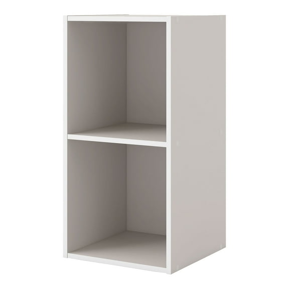 Furniture of America Brooks Stackable 2-Cube Wood Gray Bookcase