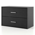thumbnail image 1 of Furniture of America Brooks Stackable 2-Drawer Wood Black Cabinet, 1 of 11