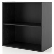 Furniture of America Brooks Stackable 2-Tier Wood Black Bookcase