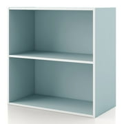 Furniture of America Brooks Stackable 2-Tier Wood Light Blue Kids Bookcase
