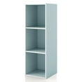 thumbnail image 1 of Furniture of America Brooks Stackable 3-Cube Wood Light Blue Kids Bookcase, 1 of 10