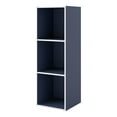 thumbnail image 1 of Furniture of America Brooks Stackable 3-Cube Wood Steel Blue Bookcase, 1 of 9