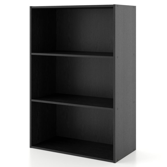 Furniture of America Seni Stackable Wood 3-Shelf Bookcase in Black