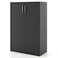 thumbnail image 1 of Furniture of America Brooks Stackable 3-Tier Wood Black Cabinet with Door, 1 of 11