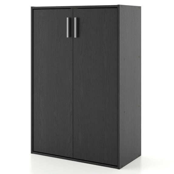 Furniture of America Brooks Stackable 3-Tier Wood Black Cabinet with Door