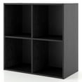 thumbnail image 1 of Furniture of America Brooks Stackable 4-Cube Wood Black Bookcase, 1 of 11