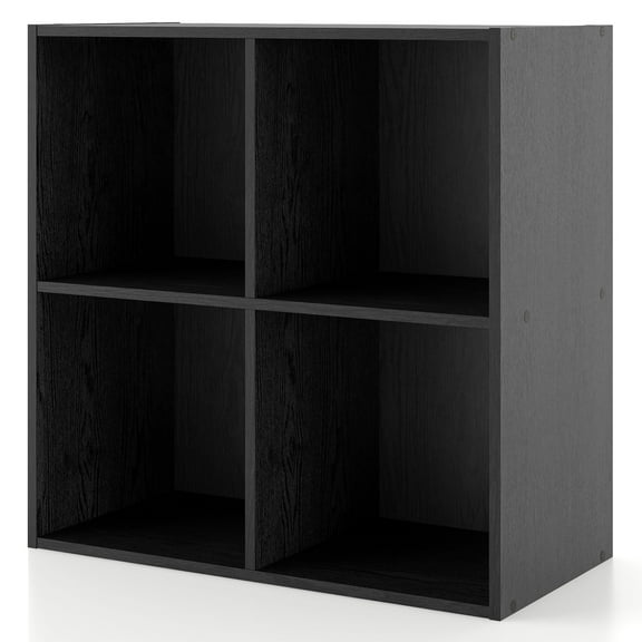 Furniture of America Brooks Stackable 4-Cube Wood Black Bookcase