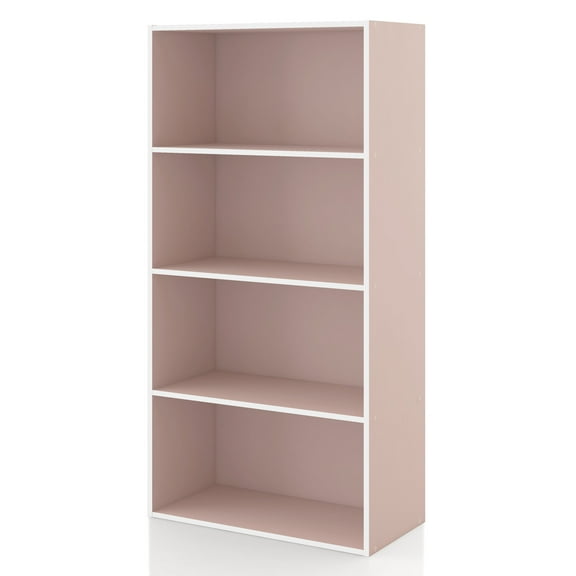 Furniture of America Brooks Stackable 4-Tier Wood Light Pink Kids Bookcase