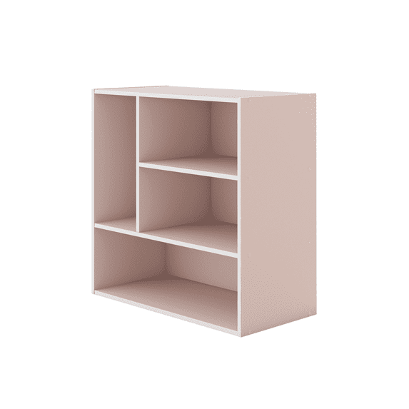 Furniture of America Brooks Stackable 4-Vertical Wood Light Pink Bookcase