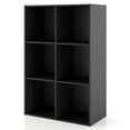 thumbnail image 1 of Furniture of America Brooks Stackable 6-Cube Wood Black Bookcase, 1 of 11