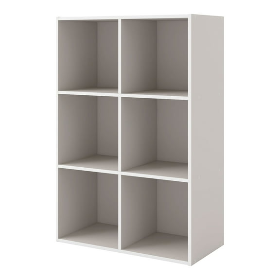 Furniture of America Brooks Stackable 6-Cube Wood Gray Bookcase