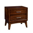 thumbnail image 1 of Furniture of America Bryant 2-Drawer Wood Nightstand in Brown Cherry, 1 of 6