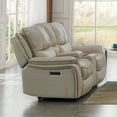thumbnail image 1 of Furniture of America Caddo Upholstered Fabric Beige Reclining Loveseat, 1 of 5