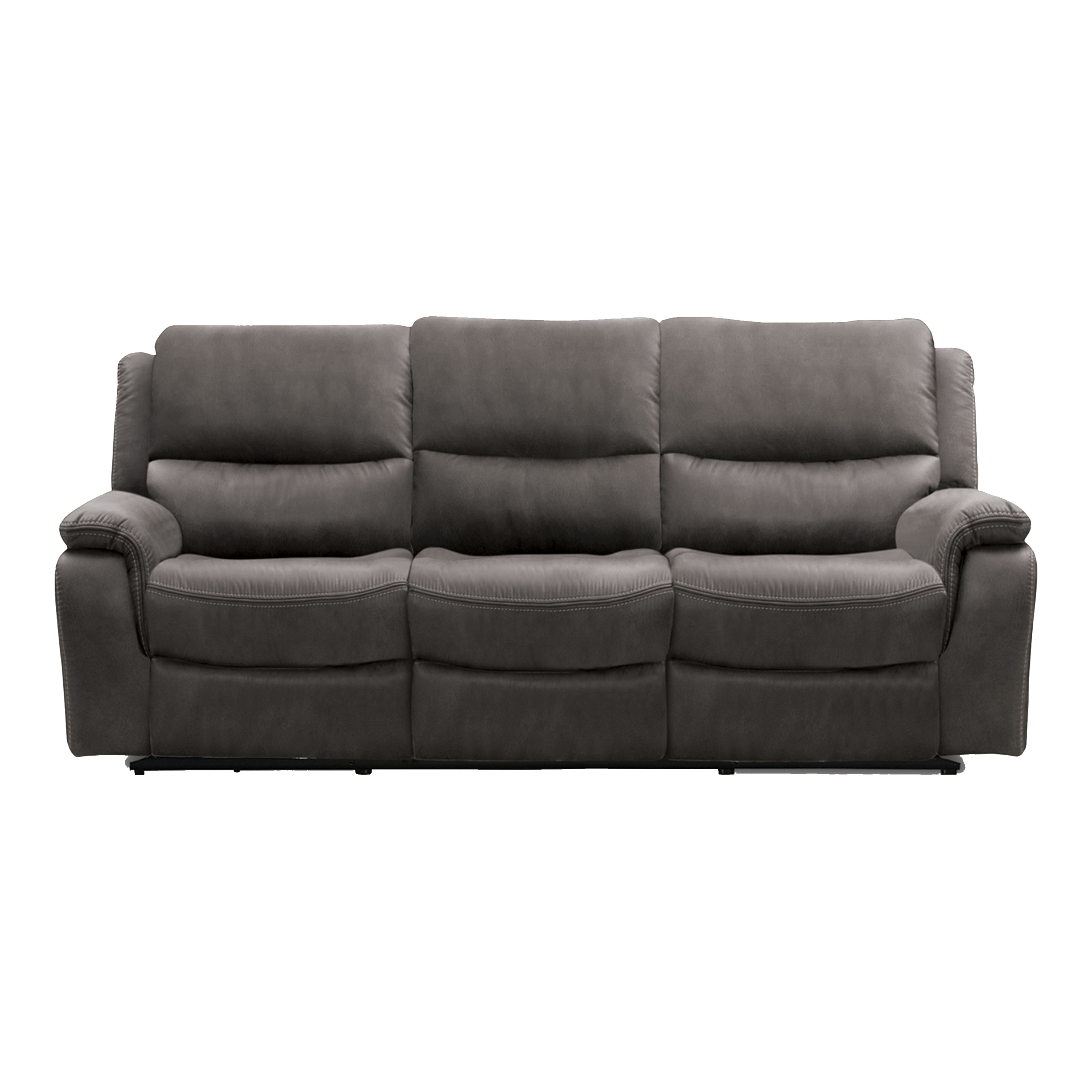 Furniture of America Caddo Upholstered Fabric Dark Gray Reclining Sofa