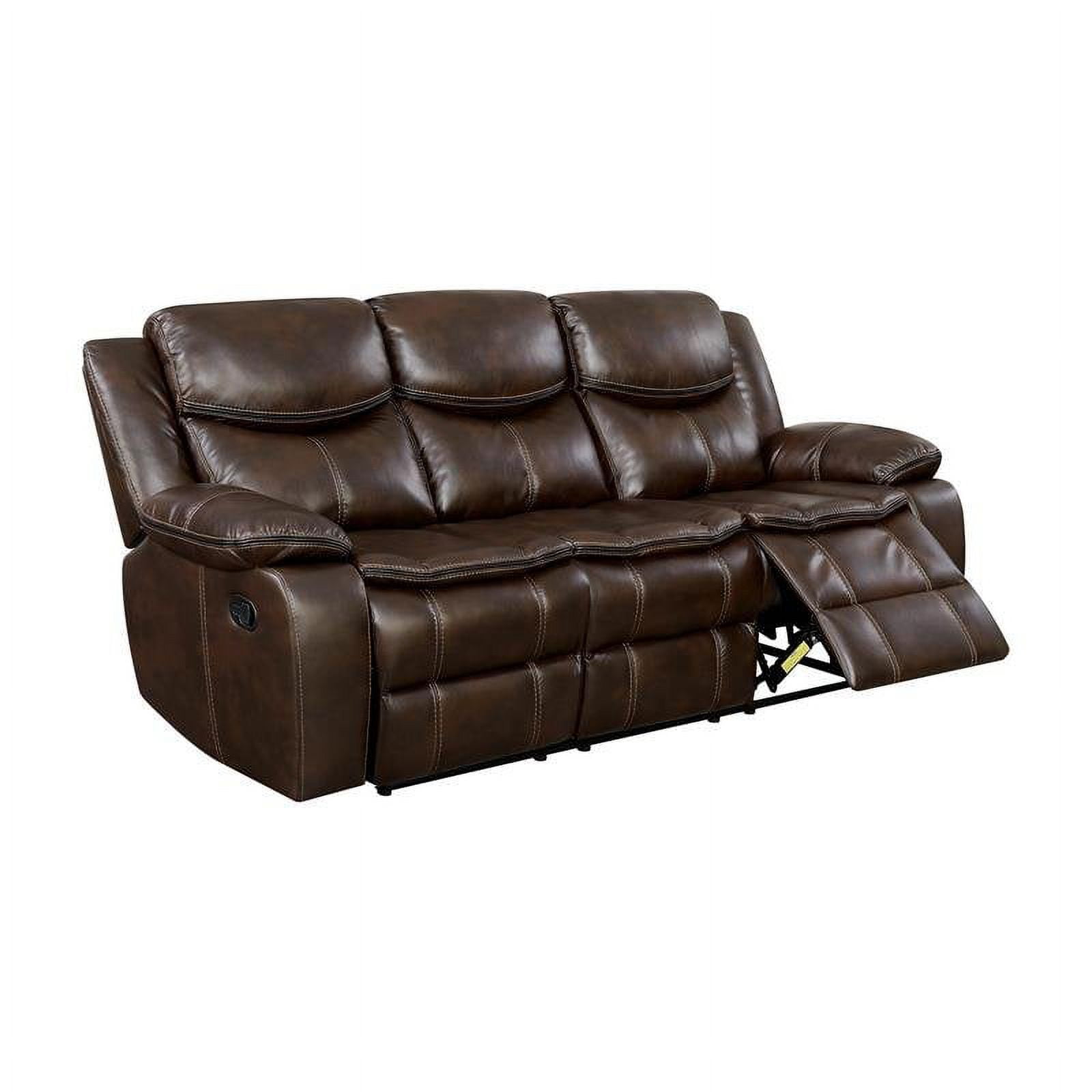 Faux Leather Reclining Sofa