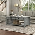 thumbnail image 1 of Furniture of America Carl Lift-Top Wood Antique Gray Coffee Table, 1 of 12