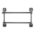 thumbnail image 1 of Furniture of America Carma Industrial Metal 2-Bar Towel Rack, Sand Black, 1 of 6