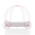 thumbnail image 1 of Furniture of America Carriage Kids Twin Metal Bed, Pink, 1 of 11