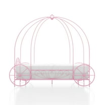 Furniture of America Carriage Kids Twin Metal Bed, Pink