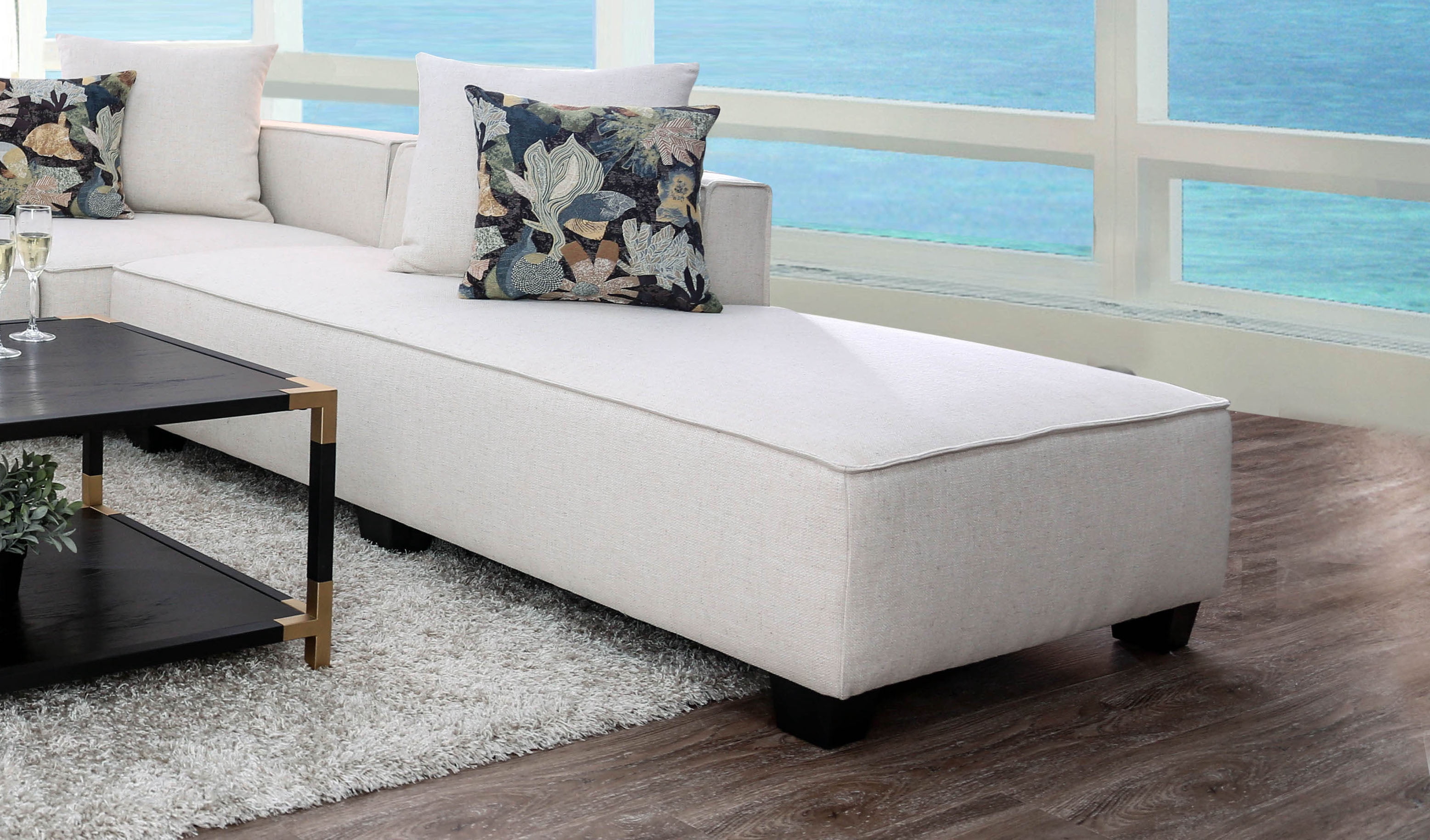 Furniture of America Casey Chaise Lounge, Beige