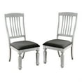 thumbnail image 1 of Furniture of America Cassie Wood Padded Dining Chair in Antique White (Set of 2), 1 of 6