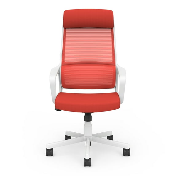 Furniture of America Tilah Metal and Mesh Adjustable Office Chair in Red