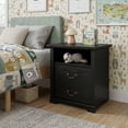 thumbnail image 1 of Furniture of America Chara Modern Wood 2-Drawer Kids Nightstand with Open Top Shelf, Black, 1 of 13