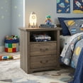 thumbnail image 1 of Furniture of America Chara Modern Wood 2-Drawer Nightstand with Open Top Shelf, Dark Gray, 1 of 14