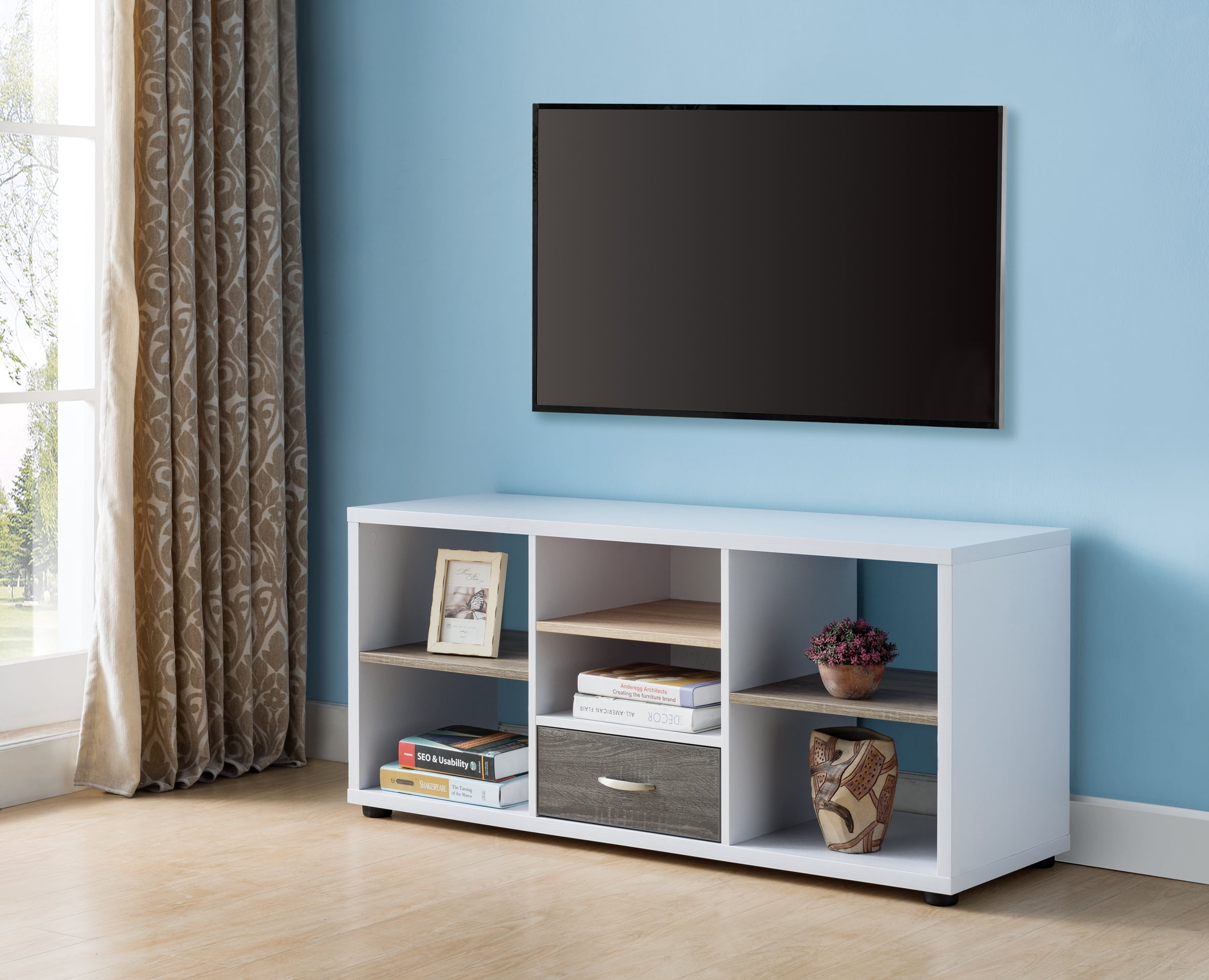 Furniture of America Chardonnay TV Stand for TVs up to 52", White