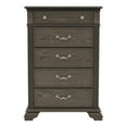 thumbnail image 1 of Furniture of America Charo Traditional Wood 5-Drawer Chest in Gray, 1 of 4