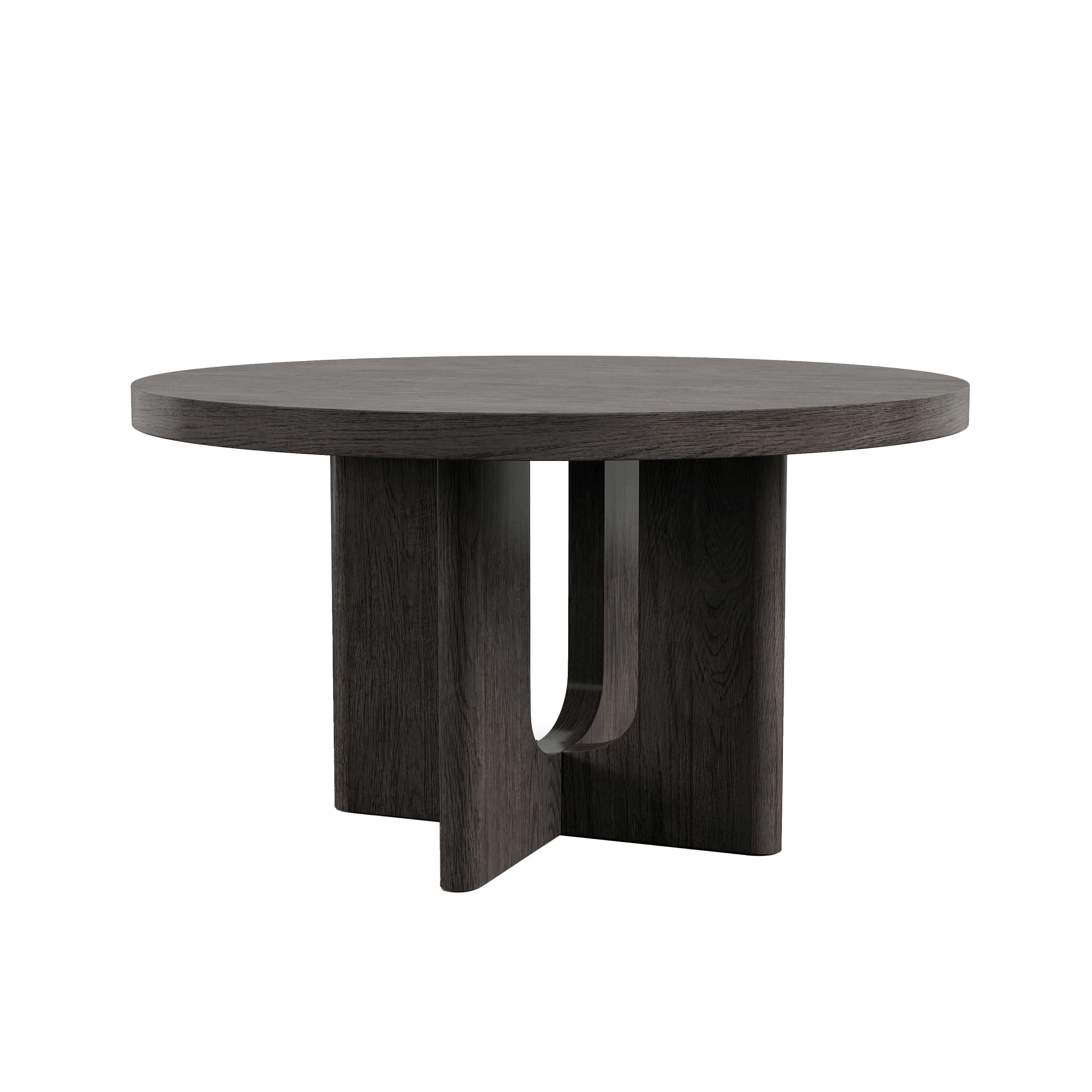Furniture of America Cheri 54" Solid Wood Round Indoor Dining Table, Ash Grey