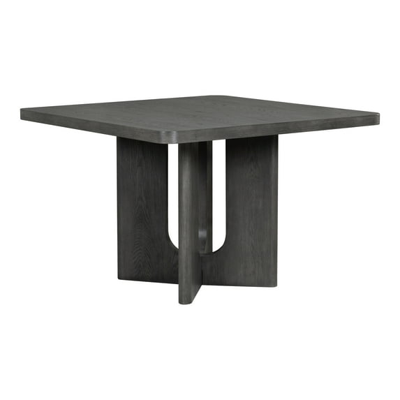Furniture of America Cheri 54" Solid Wood Square Indoor Counter Height Dining Table, Ash Gray