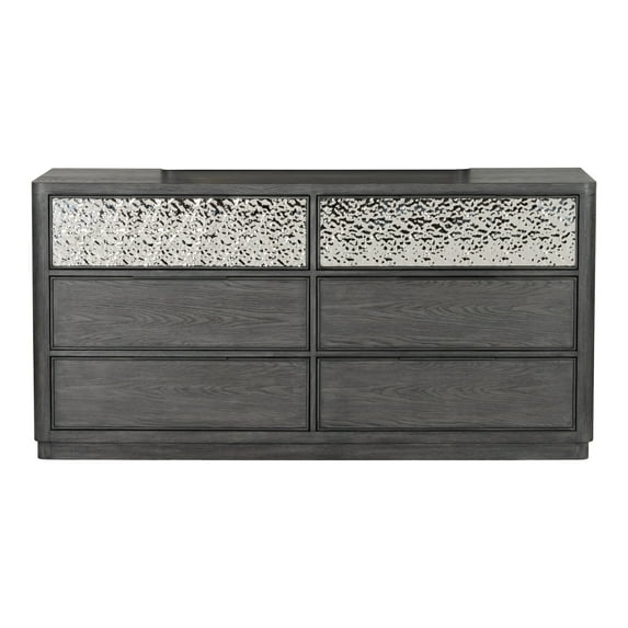 Furniture of America Cheri 6-Drawer Solid Wood Adult Bedroom Dresser, Ash Gray