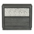 thumbnail image 1 of Furniture of America Cheri Solid Wood 2-Drawer Adult Nightstand with USB Port, Ash Gray, 1 of 14