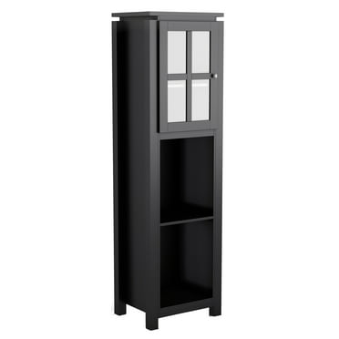 Didan Corner Accent Display Curio Cabinet, Cherry Wood - Walmart.com