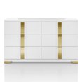 thumbnail image 1 of Furniture of America Chora Adult Modern 6-Drawer Dresser, White and Gold, 1 of 6