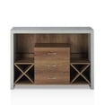 thumbnail image 1 of Furniture of America Chriz Industrial 47"Width Multi-Storage Wood Sideboard with Drawers, Walnut and Cement, 1 of 11