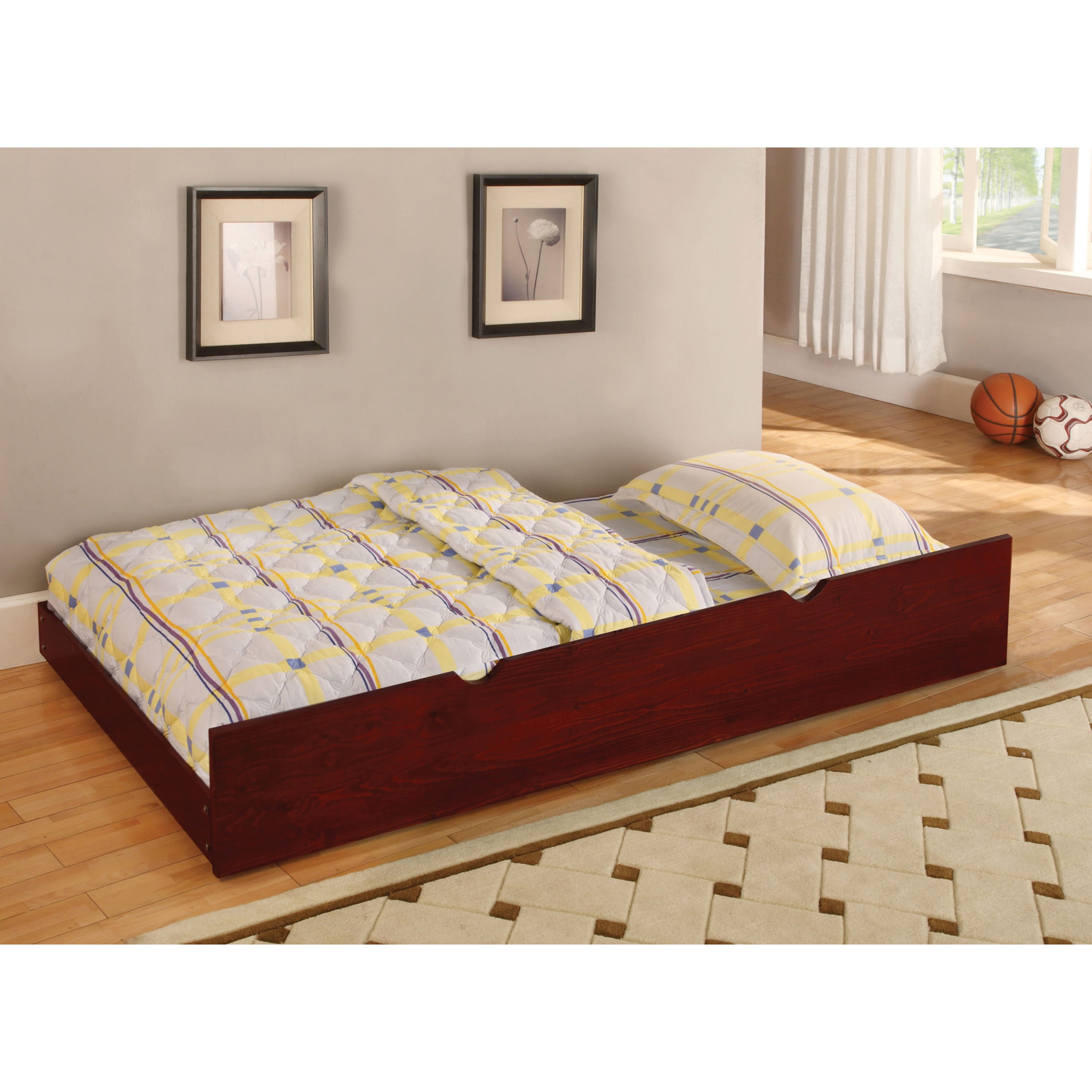 Furniture of America Cindy Lou Wood Cherry Twin Kids Trundle