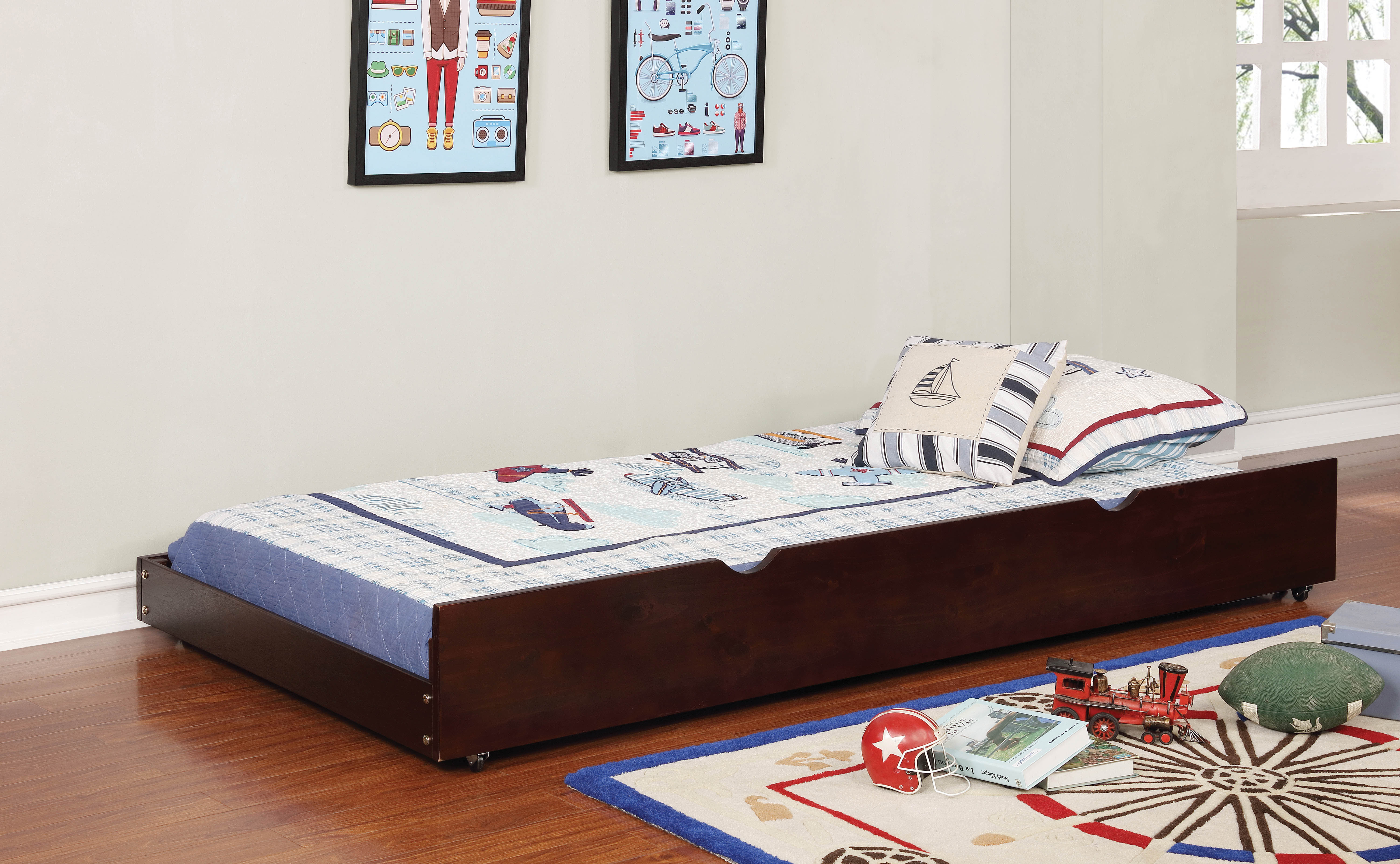 Furniture of America Cindy Lou Wood Espresso Twin XL Kids Trundle